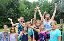 Young group having fun outdoors.