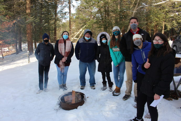 THAW Students Outside at Fire